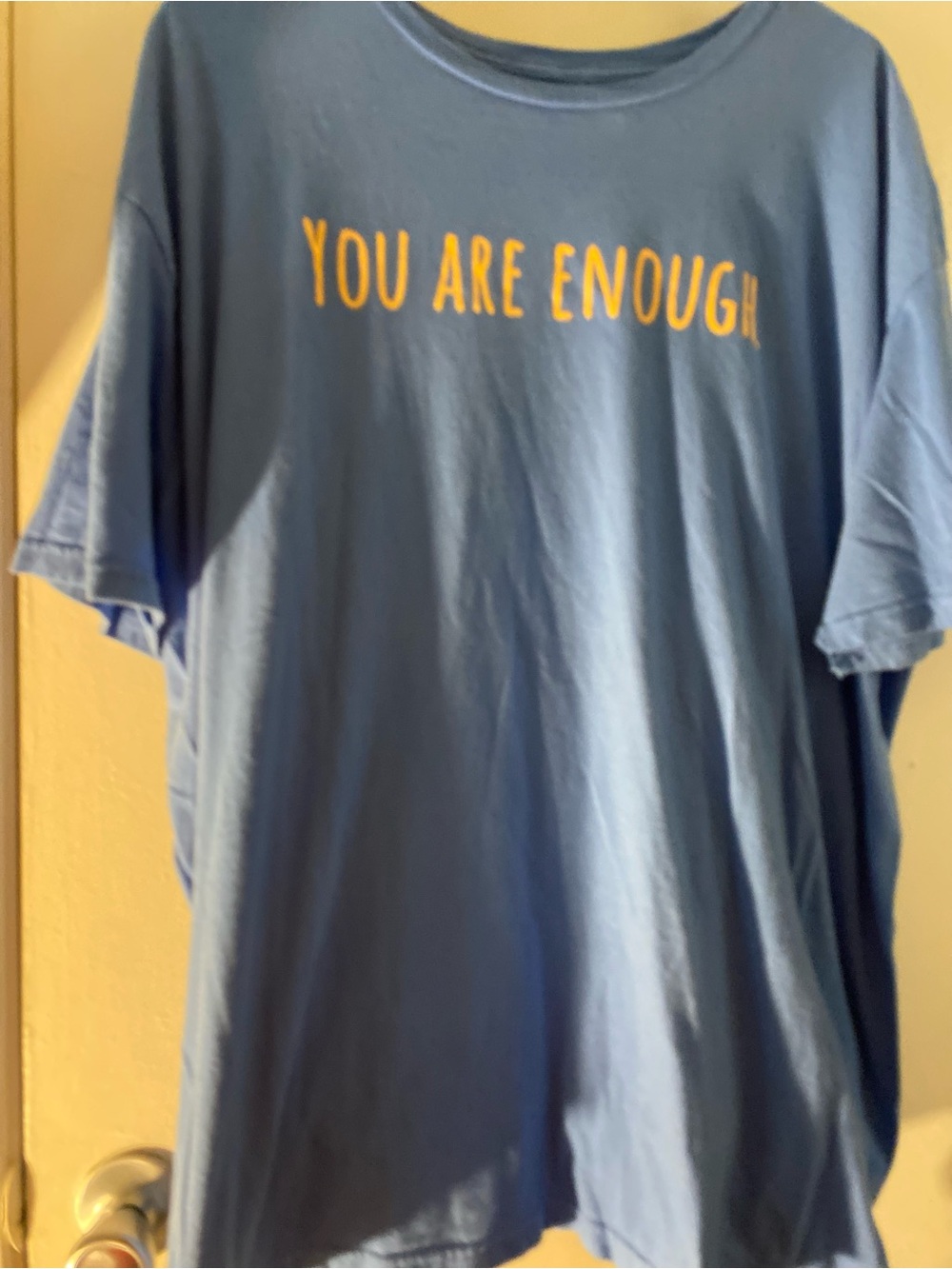 Men's Blue 'You Are Enough' Graphic Tee